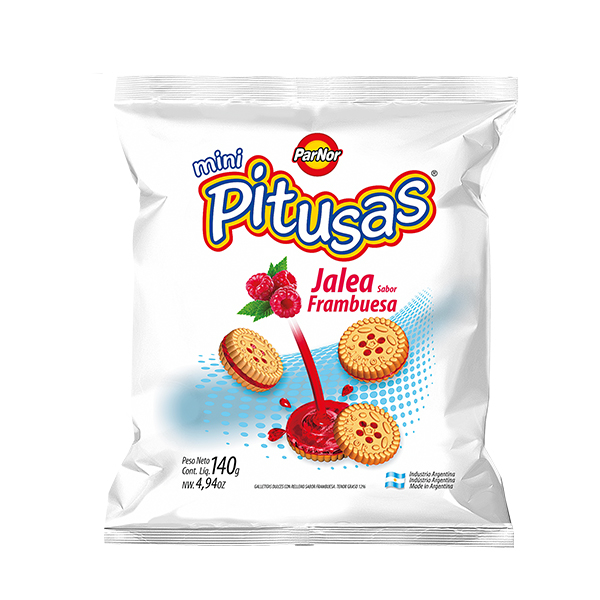 GALLETITAS PITUSAS JALEA DE FRAMBUESA 140GRS